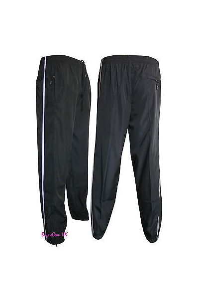 Mens Grey Side Stripe Joggers  