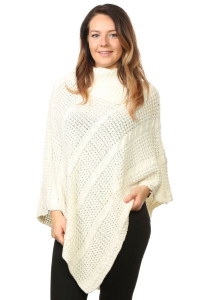 Womens Plus Size Round Neck Poncho  