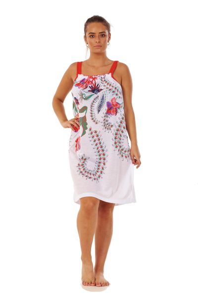 Printed Cotton Sleeveless Nightie