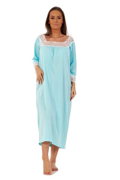 Soft 100 Cotton Long Sleeve Nightgown  