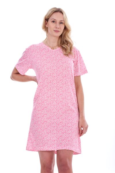 Leopard Print Nightie Half Sleeves