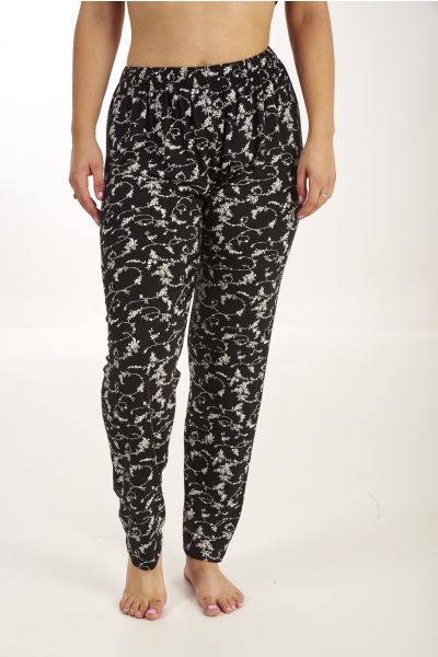 Womens Tropical Print Harem Trousers