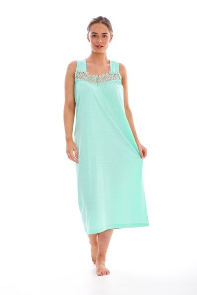 Long Sleeveless Nighty with Straps   