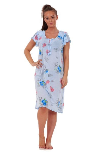 Cap Sleeve Cotton Nightgown Peach