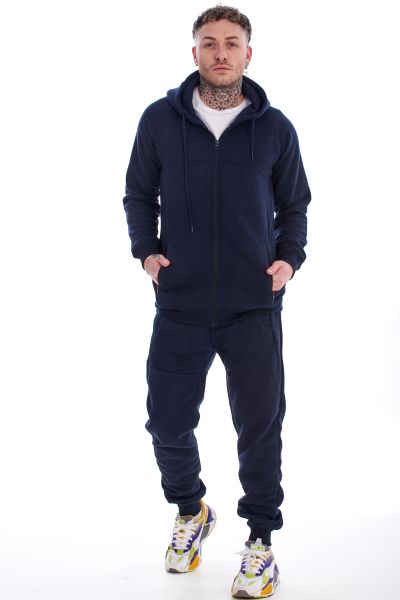 Fleece Zip Up Tracksuit with Hoodie   