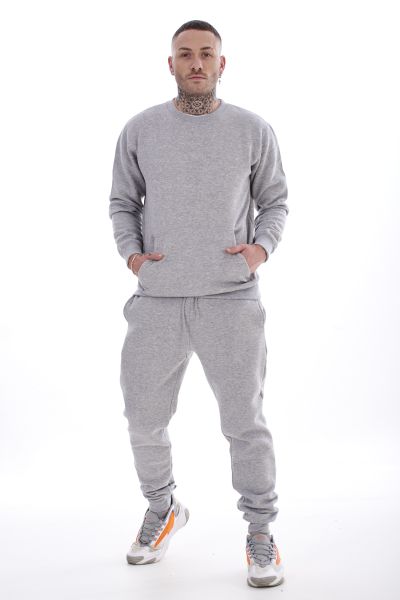 Mens Tracksuit Set Joggers Hoodie Cotton Elastic Waist Gym Lounge Black Grey Navy  