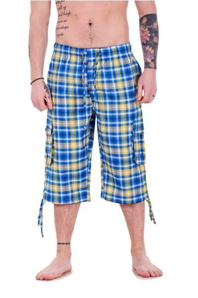 Men Three Quarter Length Shorts Check  