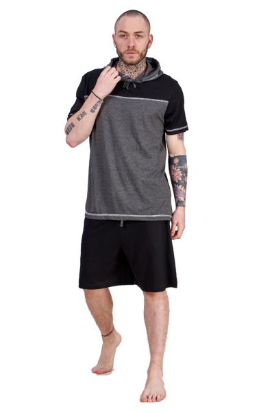 Mens Jersey Pyjama Sets Cotton Hooded